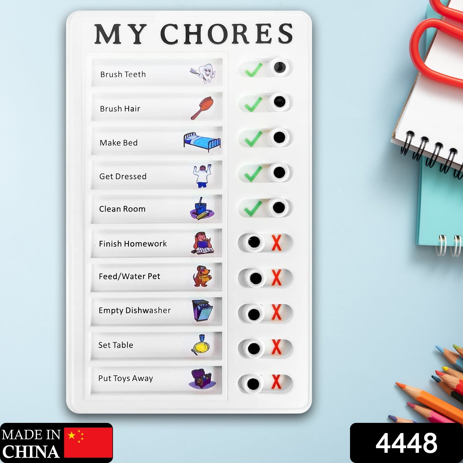 4448 Portable My Chores Home Note Board Management Planning Memo Boards Reminding Time. DeoDap 4448 Portable My Chores Home Note Board Management Planning Memo Boards Reminding Time. DeoDap